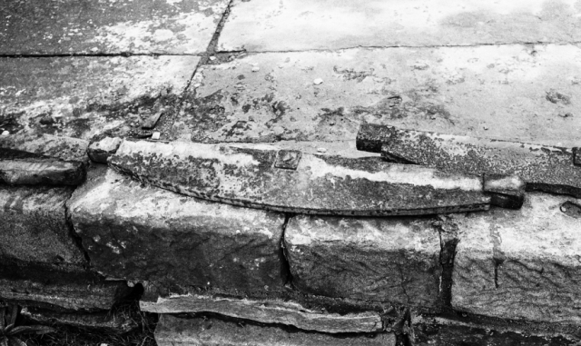 Cast iron rails at Middleton Top Engine House 1970-73.