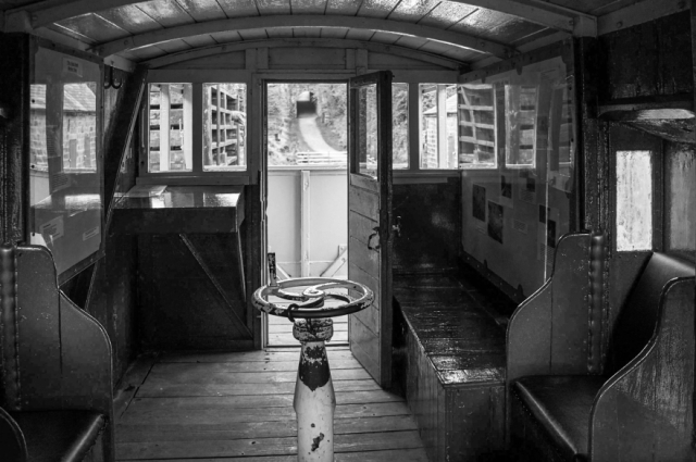 Brake van at the bottom of the Sheep Pasture Incline