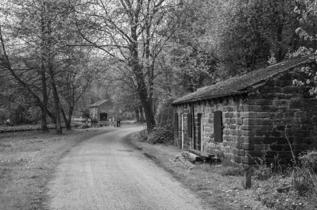 Building alongside the Cromford Canal.