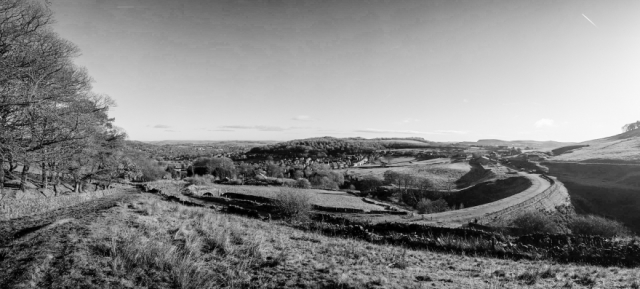Macclesfield Old Road on the left, with the blocked tunnel mouth just visible
